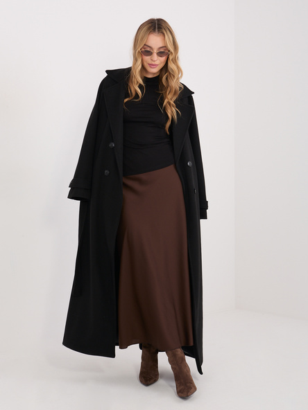 Czarna damska bluzka longsleeve z półgolfem