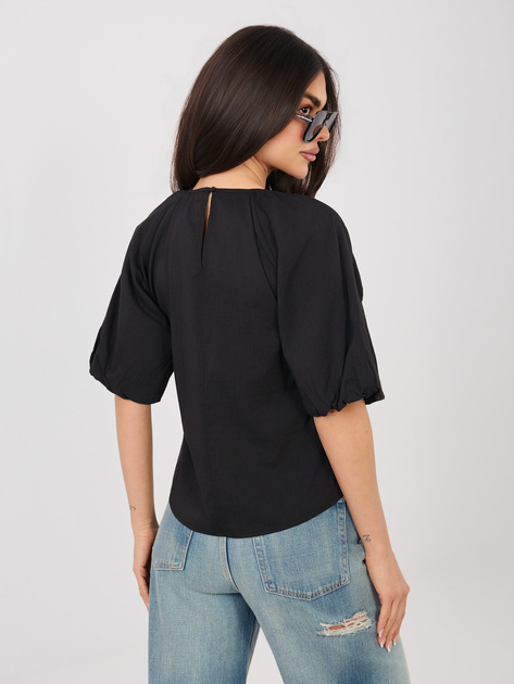 Czarna damska bluzka o luźnym kroju SUBLEVEL