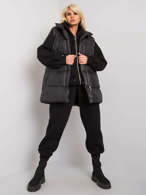 Czarny komplet trzyczęściowy z kamizelką Abigail