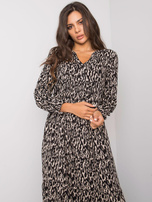 Czarna sukienka z falbaną Maddy