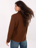 Jasnobrązowy krótki płaszcz z kołnierzem RUE PARIS