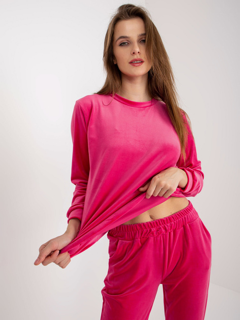 Hurt Fuksjowy komplet welurowy ze spodniami Brenda RUE PARIS