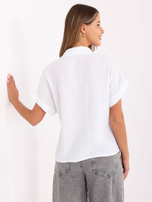 Biała rozpinana koszula z muślinu 