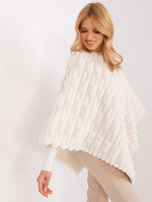 Hurtownia Ecru eleganckie poncho damskie