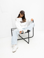 Ecru damska bluza z bufiastym rękawem RUE PARIS 