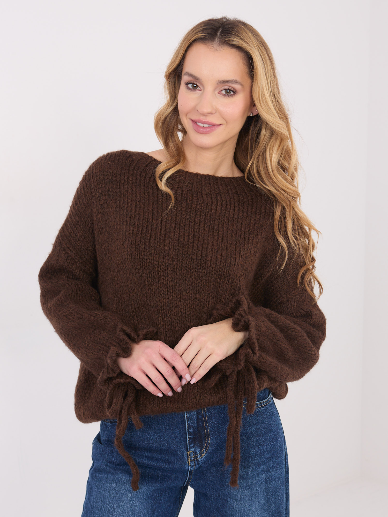 Sweter brązowy
