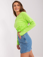 Hurt Limonkowa bluzka basic longsleeve BASIC FEEL GOOD