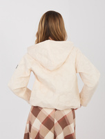 Helle beige Jacke mit floralem Steppdesign RUE PARIS.