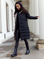 Czarna pikowana kurtka zimowa Alabama