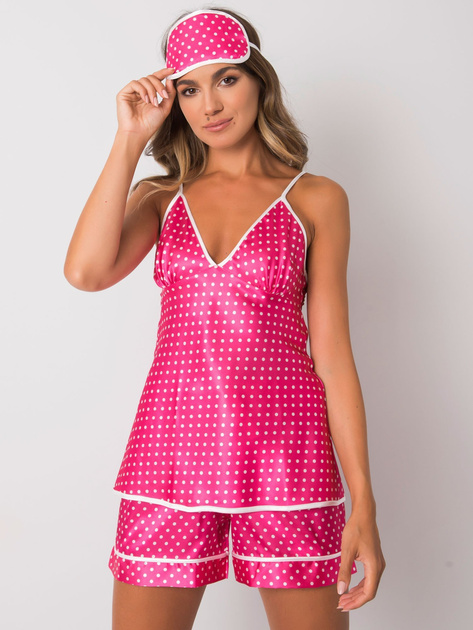 Fuksjowy damski komplet nocny