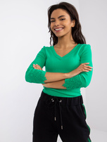 Zielona bluzka w prążek Alissia RUE PARIS