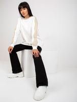 Hurt Biało-beżowa dresowa bluza basic o kroju oversize RUE PARIS