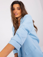 Hurt Jasnoniebieska damska marynarka z rękawem 3/4