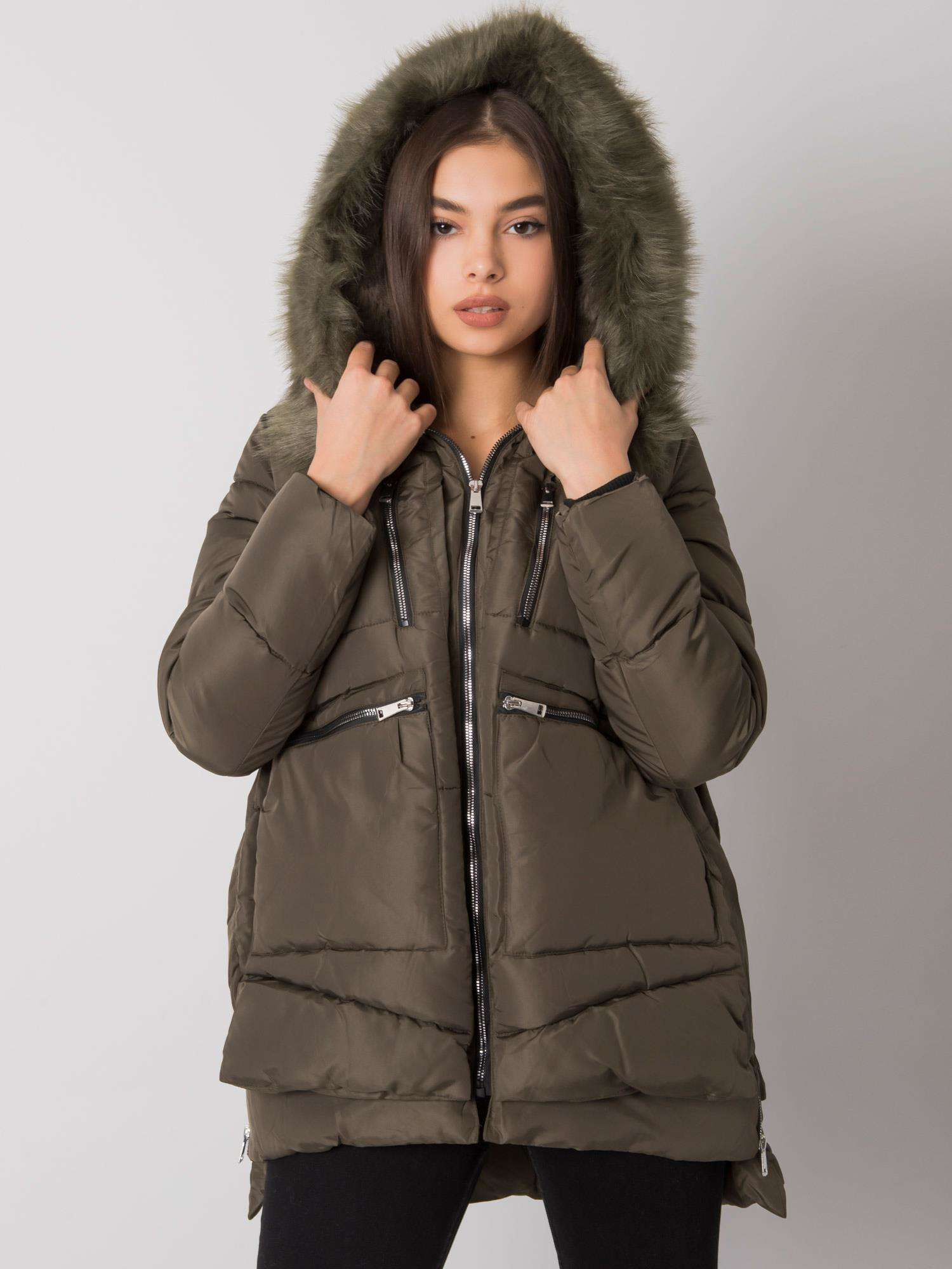 Khaki pikowana kurtka zimowa Estherville