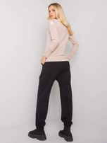 Schwarz-beige Damen Casual-Set Atalaya RUE PARIS.