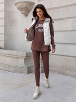 Hurt Ecru kamizelka puchowa z kieszeniami