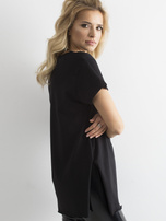 Women's Black Cotton T-Shirt