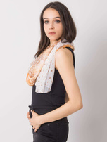 Brązowo-pomarańczowa chusta we wzory