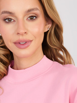 Pastelowa różowa bluza oversize BASIC FEEL GOOD 