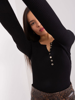 Hurt Czarna damska bluzka w prążek BASIC FEEL GOOD