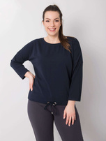 Granatowa bluzka bawełniana plus size Sandy
