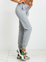 Szare melanżowe spodnie dresowe Faster