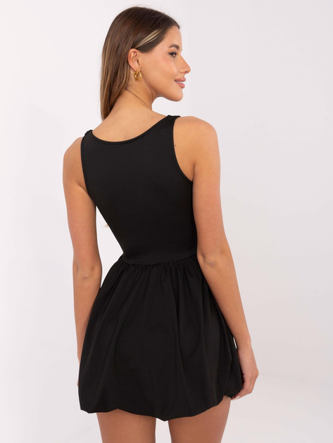 Hurt Czarna sukienka bubble z kwadratowym dekoltem