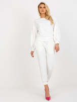 Hurt Ecru women's casual set with open back.