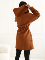 Light brown coat with button closure RUE PARIS.