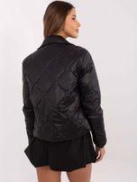 Hurtownia Czarna przejściowa kurtka z kołnierzykiem