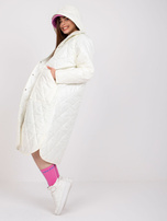 Ecru długa kurtka z pikowaniem Maule RUE PARIS