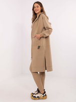 Hurt Ciemnobeżowy trzyczęściowy komplet z legginsami