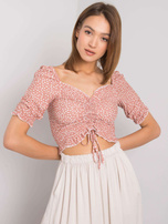 Brudnoróżowa krótka bluzka Anthea RUE PARIS