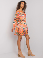 Pomarańczowa sukienka hiszpanka z falbaną Edmonton