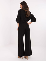 Czarny letni komplet z krótką koszulą OCH BELLA