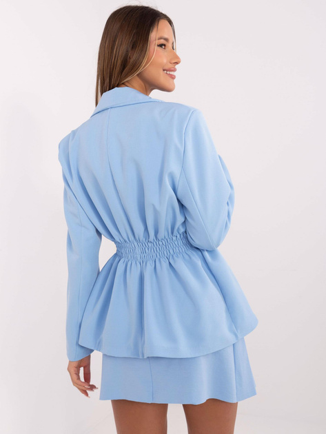 Hurt Jasnoniebieska damska marynarka z zapięciem na guzik