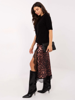 Czarny damski sweter ze ściągaczami