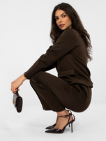 Czekoladowe dresowe spodnie od kompletu