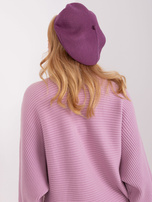 Hurtownia Fioletowy damski beret na zimę