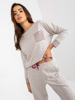 Hurt Jasnobeżowa dwuczęściowa piżama ze spodniami 