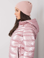 Jasnoróżowa czapka damska