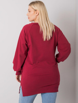 Bordowa gładka bluza plus size Toledo