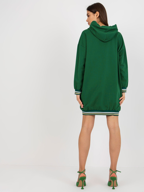 Hurt Ciemnozielona długa bluza rozpinana z kapturem