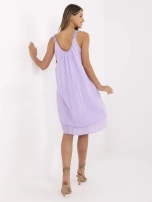 Liliowa luźna sukienka na lato Rosine OCH BELLA  
