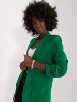 Hurt Ciemnozielona damska marynarka bez zapięcia 