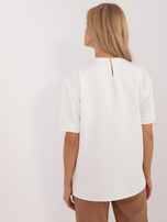 Hurt Ecru bluzka wizytowa z ozdobną aplikacją