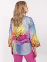 Hurtownia Niebieska damska koszula z imitacją jeansu 