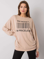 Beżowa bluza z nadrukiem Basile