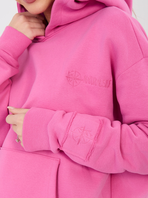 Ciemnoróżowa bluza kangurka z kapturem NATURAL SIDE