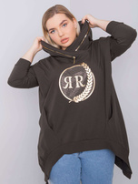 Dark Khaki Plus Size Fantasy Hoodie